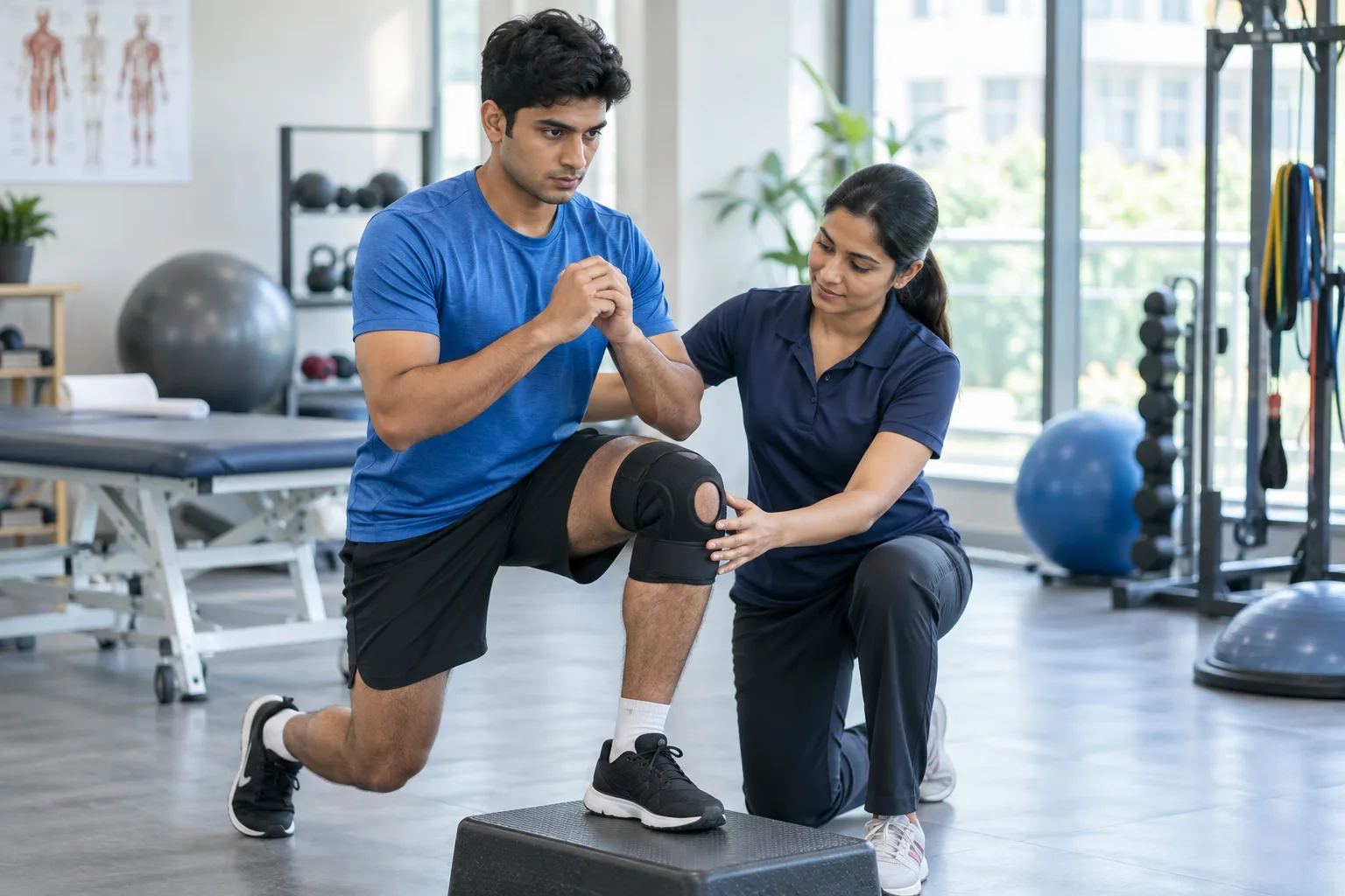 Indian sports injury rehabilitation session